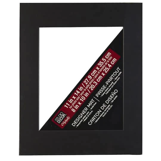 Best deal ❤️ 11" x 14" Black Core Mat By Studio Décor®, 8" x 10" Opening by Studio Decor ❤️ 2 Best deal ❤️ 11" x 14" Black Core Mat By Studio Décor®, 8" x 10" Opening by Studio Decor ❤️ - Image 2