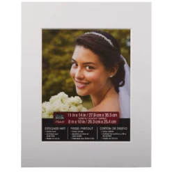 Flash Sale 😀 11" x 14" Mat By Studio Décor®, 8" x 10" Opening, Museum White by Studio Decor ✨