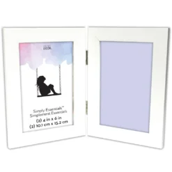 Best deal ⭐ 12 Pack: 2 Opening White 4" x 6" Hinged Frame, Simply Essentials™ by Studio Décor® by Studio Decor 👏