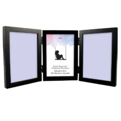 New 🎁 12 Pack: Black 4" x 6", 3 Opening Hinged Frame, Simply Essentials™ by Studio Décor® by Studio Decor 👍