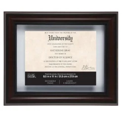 Flash Sale ✨ Mahogany & Black 11" x 14" Document Float Frame by Studio Décor® by Studio Decor 🤩