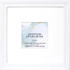 Hot Sale 💯 White Square Frame With Mat, Lifestyles™ by Studio Décor® by Studio Decor 🥰