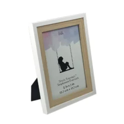 Buy ✨ 12 Pack: White & Natural Two-Tone 5" x 7" Frame, Simply Essentials™ by Studio Décor® by Studio Decor ⌛ -The Decor Frame Sales Store 10322323 3 1