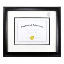 Brand new ✔️ Black Document Frame, 13" x 15.5" With 8.5" x 11" Double Mat by Studio Décor® by Studio Decor 🔥