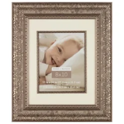 Best deal 😉 Silver Floral Frame with Mat, Home Collection by Studio Décor® by Studio Decor ✨ -The Decor Frame Sales Store 10333454 1 1