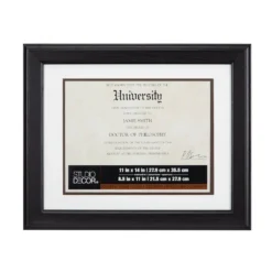 Flash Sale 😀 Brown Document Frame, 11" x 14" With 8.5" x 11" Double Mat by Studio Décor® by Studio Decor 🎉