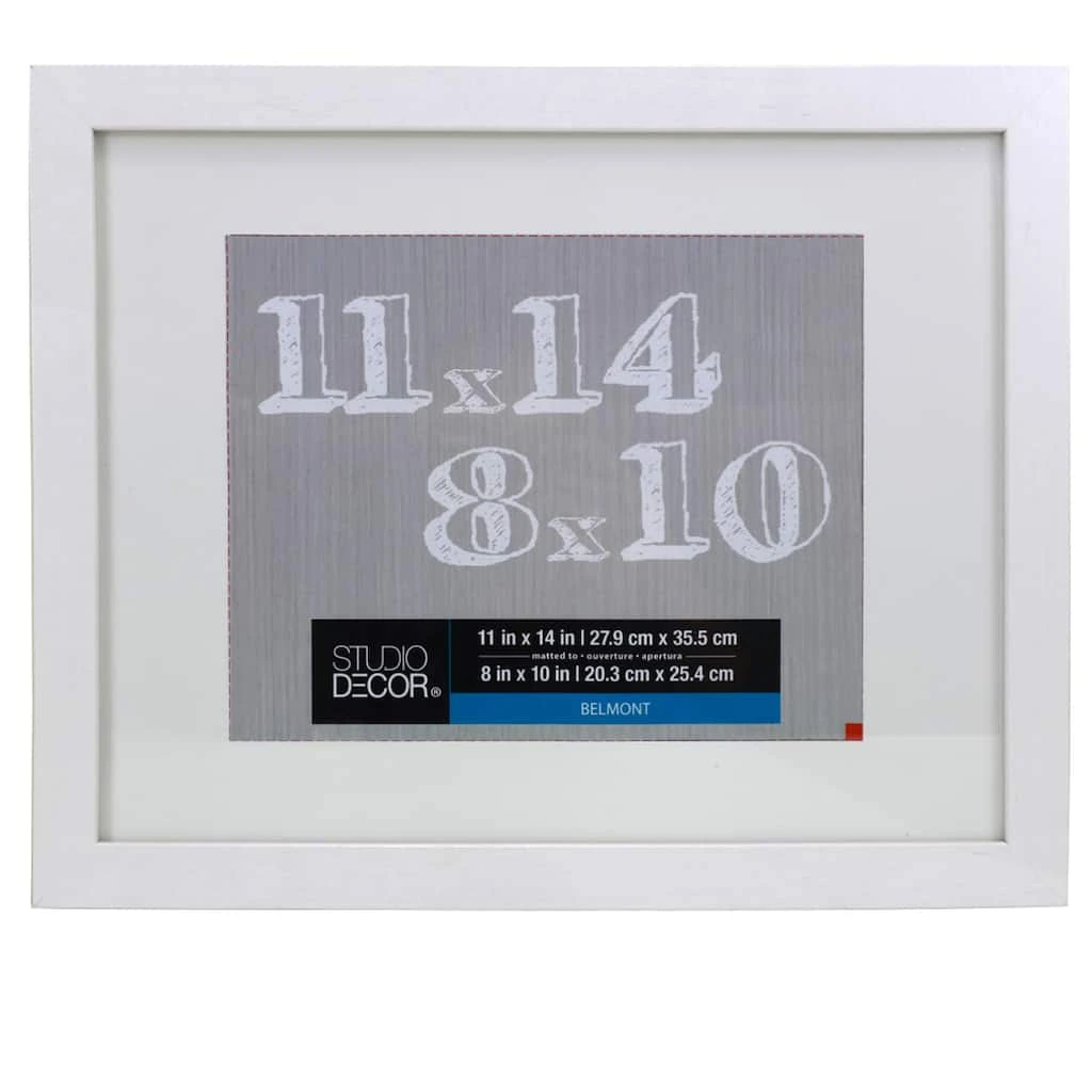 Buy ⌛ White Belmont Frame With Mat By Studio Décor® by Studio Decor ✨ 1 Buy ⌛ White Belmont Frame With Mat By Studio Décor® by Studio Decor ✨