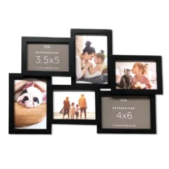 Outlet ✔️ 12 Pack: 6 Opening Black Collage Frame, Expressions™ by Studio Décor® by Studio Decor 🎁