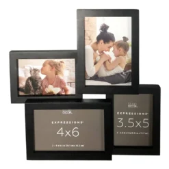 Flash Sale 👏 4 Opening Black Collage Frame, Expressions™ by Studio Décor® by Studio Decor ⌛
