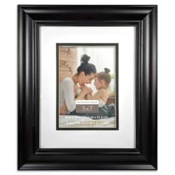 Buy 😉 Black 5" x 7" Beveled Frame with Double Mat, Expressions™ by Studio Décor® by Studio Decor ⌛