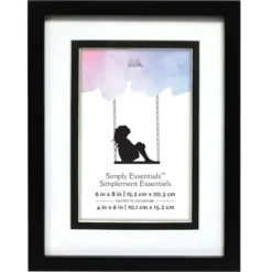 Deals 🛒 12 Pack: Black Linear Frame with Double Mat, Simply Essentials™ by Studio Décor® by Studio Decor 👏 -The Decor Frame Sales Store 10413875 1