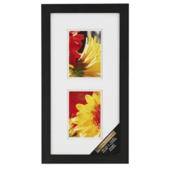 Buy β€οΈ Black 2-Opening Gallery Frame with Double Mat by Studio Décor® by Studio Decor π