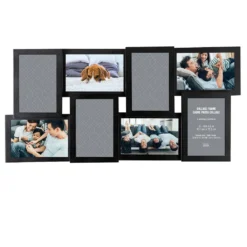 Promo 👍 8 Pack: 8 Opening Black Dimensional 4" x 6" Collage Frame by Studio Décor® by Studio Decor ⌛