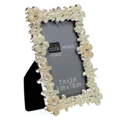 Cheapest 😉 24 Pack: White Enameled Floral 2" x 3" Mini Frame by Studio Décor® by Studio Decor ⭐
