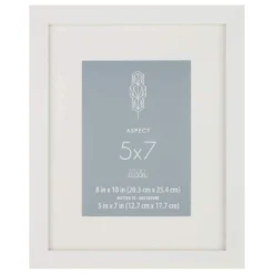 Brand new ⭐ White Narrow Frame With Mat, Aspect By Studio Décor® by Studio Decor ⭐