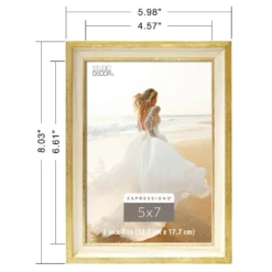 New ❤️ 12 Pack: Cream & Gold Leaf 5" x 7" Frame, Expressions™ by Studio Décor® by Studio Decor ✨ -The Decor Frame Sales Store 10505610 5 1