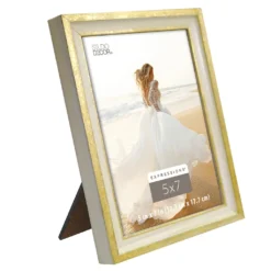 New ❤️ 12 Pack: Cream & Gold Leaf 5" x 7" Frame, Expressions™ by Studio Décor® by Studio Decor ✨ -The Decor Frame Sales Store 10505610 6 1