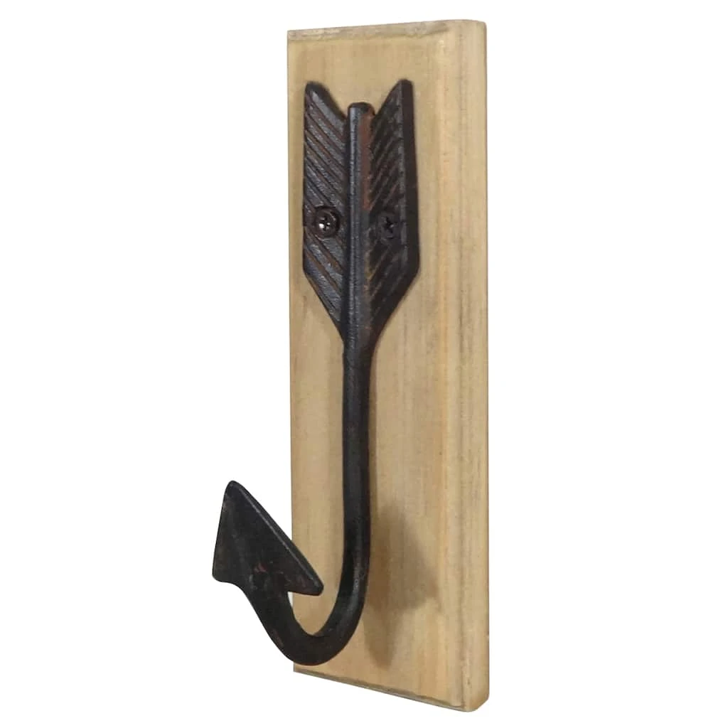 Discount ⌛ Wood Plaque With Pewter Arrow Hook, Farmington by Studio Décor® by Studio Decor ⌛ 1 Discount ⌛ Wood Plaque With Pewter Arrow Hook, Farmington by Studio Décor® by Studio Decor ⌛