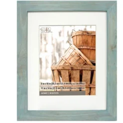Best Sale 🔥 Turquoise Wash 8" x 10" Frame With Mat, Home by Studio Décor® by Studio Decor 👍