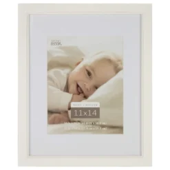 Cheapest 🎉 White Wooden 11" x 14" Frame with Mat, Home by Studio Décor® by Studio Decor ✔️