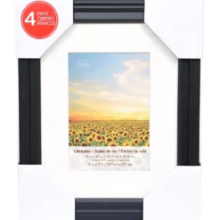 New 🔥 8 Packs: 4 ct. (32 total) Black 5" x 7" Frame with Mat, Lifestyles by Studio Décor® by Studio Decor ⭐ -The Decor Frame Sales Store 10536721 1