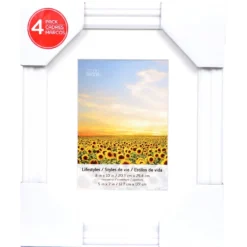 Wholesale 😀 4 Packs: 4 ct. (16 total) White 5" x 7" Frame with Mat, Lifestyles by Studio Décor® by Studio Decor 🌟 -The Decor Frame Sales Store 10536722