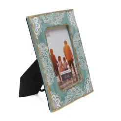 New 🔔 Turquoise, White & Gold 4" x 6" Frame, Expressions™ by Studio Décor® by Studio Decor ❤️ -The Decor Frame Sales Store 10546842 7