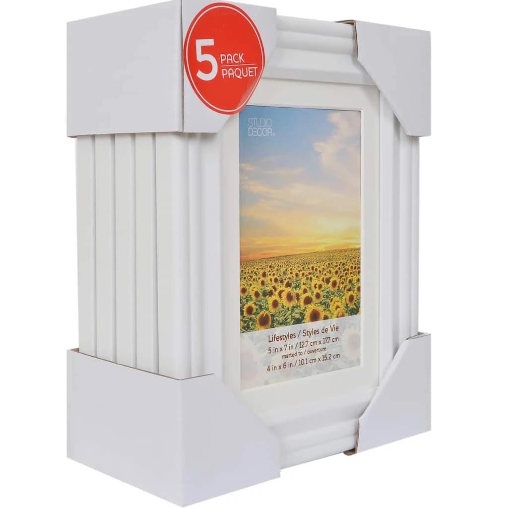 Deals 𧨠8 Packs: 5 ct. (40 total) White 4" x 6" Frame with Mat, Lifestyles by Studio Decor® π 2 Deals 𧨠8 Packs: 5 ct. (40 total) White 4" x 6" Frame with Mat, Lifestyles by Studio Decor® π - Image 2