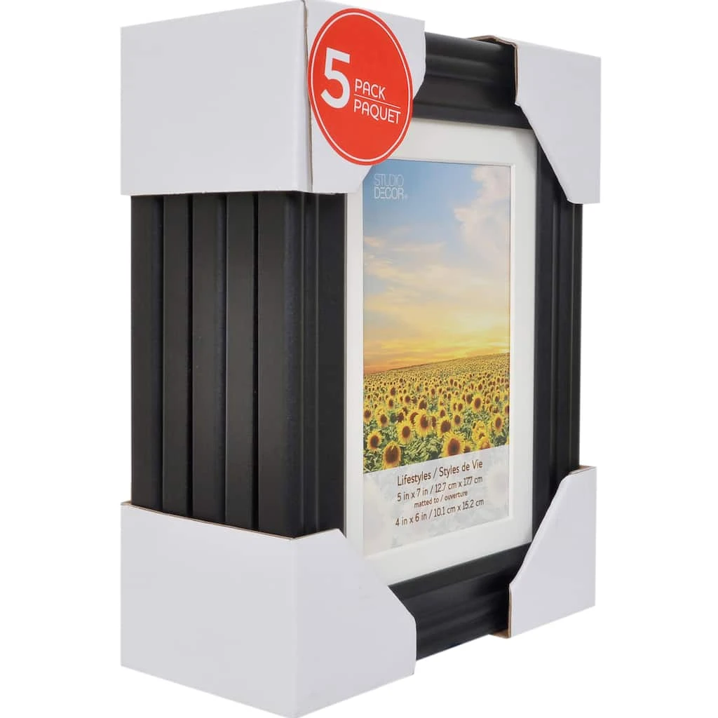 Top 10 π₯° 8 Packs: 5 ct. (40 total) Black 4" x 6" Frame with Mat, Lifestyles by Studio Decor® β 2 Top 10 π₯° 8 Packs: 5 ct. (40 total) Black 4" x 6" Frame with Mat, Lifestyles by Studio Decor® β - Image 2
