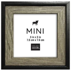 Brand new 🔥 24 Pack: Gray & Black 3" x 3" Mini Frame by Studio Décor® by Studio Decor 😀