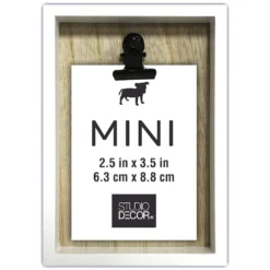 Outlet 👍 24 Pack: White Deep Box 2.5" x 3.5" Mini Clip Frame by Studio Décor® by Studio Decor 🛒