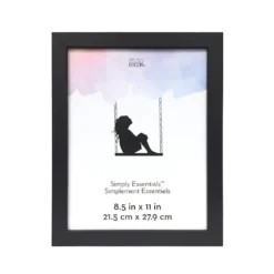 Wholesale 👍 12 Pack: Black Flat Top 8.5" x 11" Frame, Simply Essentials™ by Studio Décor® by Studio Decor 🎁