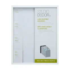 Best deal ❤️ White 4-Way 16" x 20" Shadow Box by Studio Décor® by Studio Decor 💯