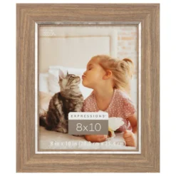 Best reviews of 🛒 Faux Wood with Silver Inner 8" x 10" Frame, Expressions™ by Studio Décor® by Studio Decor 💯