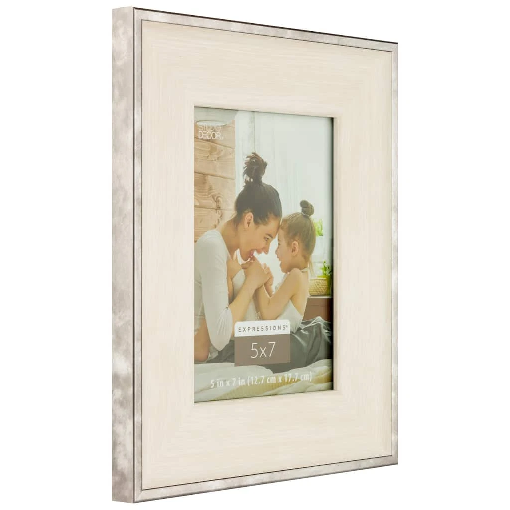 Best deal π White with Silver Edges 5" x 7" Frame, Expressions™ by Studio Décor® by Studio Decor β€οΈ 3 Best deal π White with Silver Edges 5" x 7" Frame, Expressions™ by Studio Décor® by Studio Decor β€οΈ - Image 3
