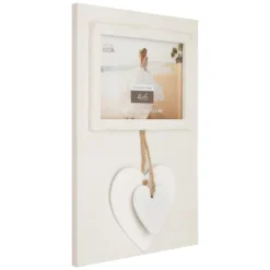 Buy 💯 White Dangle Hearts 4" x 6" Frame, Expressions™ by Studio Décor® by Studio Decor 🔥 -The Decor Frame Sales Store 10625247 3