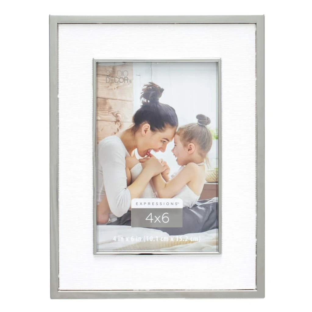 Best deal π Silver with White Fabric 4" x 6" Frame, Expressions™ by Studio Décor® by Studio Decor π 1 Best deal π Silver with White Fabric 4" x 6" Frame, Expressions™ by Studio Décor® by Studio Decor π