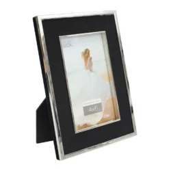 Best Pirce 🥰 Silver with Black Fabric 4" x 6" Frame, Expressions™ by Studio Décor® by Studio Decor 🎁 -The Decor Frame Sales Store 10625312 6