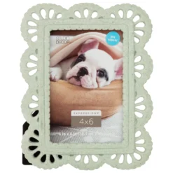 Discount ❤️ Sage Scalloped 4" x 6" Frame, Expressions™ by Studio Décor® by Studio Decor ✨