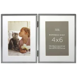Cheapest ❤️ 2 Opening Silver 4" x 6" Collage Frame with Mat, Expressions™ by Studio Décor® by Studio Decor ⌛
