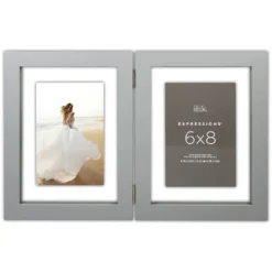 Best deal 🌟 2 Opening Gray Hinge 6" x 8" Float Frame, Expressions™ by Studio Décor® by Studio Decor 🛒