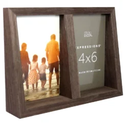 Outlet ⭐ 12 Pack: 2 Opening Walnut Angled 4" x 6" Collage Frame, Expressions™ by Studio Décor® by Studio Decor ✔️ -The Decor Frame Sales Store 10625837 3 1