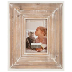 Budget ⌛ Distressed with White Edges 4" x 6" Frame, Expressions™ by Studio Décor® by Studio Decor ✔️