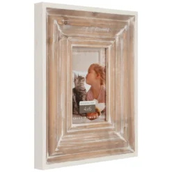 Budget ⌛ Distressed with White Edges 4" x 6" Frame, Expressions™ by Studio Décor® by Studio Decor ✔️ -The Decor Frame Sales Store 10625933 3