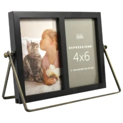 Cheapest ✔️ 2 Opening Black & Brass 4" x 6" Collage Frame, Expressions™ by Studio Décor® by Studio Decor 😀 -The Decor Frame Sales Store 10625935 3