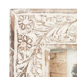 Brand new ❤️ Brown & White Floral 4" x 6" Frame, Expressions™ by Studio Décor® by Studio Decor 🔥 -The Decor Frame Sales Store 10626022 2