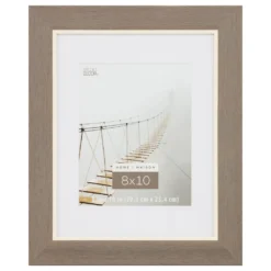 Discount 🥰 Greige 8" x 10" with Mat Frame, Home by Studio Décor® by Studio Decor ✔️