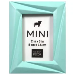 Buy 🌟 24 Pack: Aqua Faceted 2" x 3" Mini Frame by Studio Décor® by Studio Decor 😉
