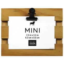 Buy 🎁 24 Pack: Walnut Slatted Mini Clip Frame by Studio Décor® by Studio Decor 🎁