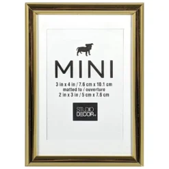 Deals ✔️ 24 Pack: Gold Distressed 2" x 3" Mini Frame with Mat by Studio Décor® by Studio Decor 😀